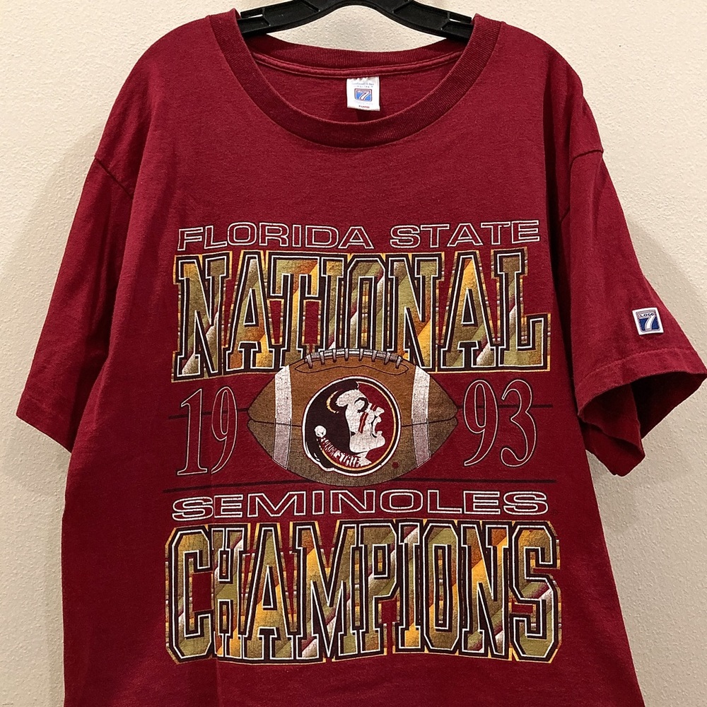Vintage 90s FSU Florida State University Seminoles 1993 Single Stitch Lo…